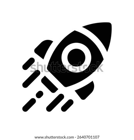 product launch glyph icon. Strong and solid vector icon for websites, mobile interfaces, presentations, and visual branding. High quality and easy to edit.