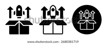 Product Launch Icon Collection Glyph and Mixed Vector Illustration