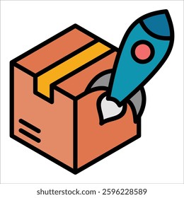 Product Launch Icon Element For Design