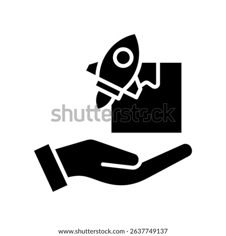 Product Launch Icon Glyph Vector Illustration