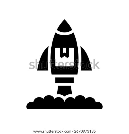 Product Launch Icon Glyph Vector Illustration