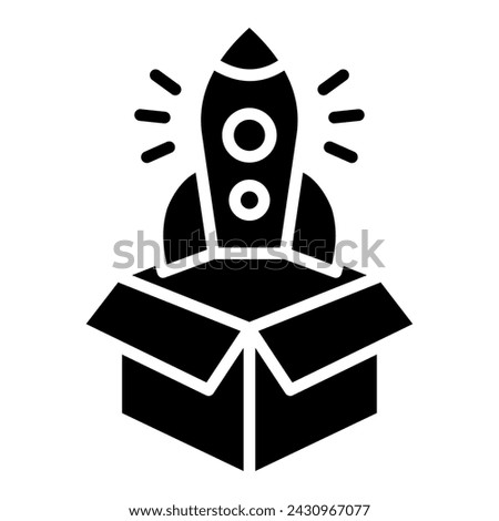 Product Launch icon line vector illustration