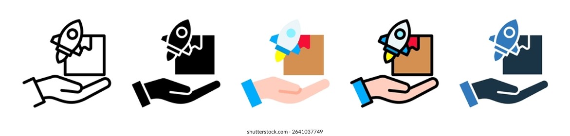 Product Launch Icon Multiple Style