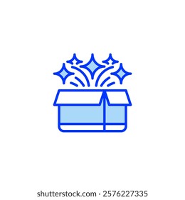 Product Launch line icon. Universal creative premium symbol. Vector sign icon logo template. Vector illustration