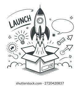 Product Launch Rocket Box Concept