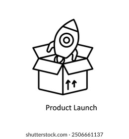 Product Launch vector  outline Icon Design illustration. Smart Home and Technology Symbol on White background EPS 10 File