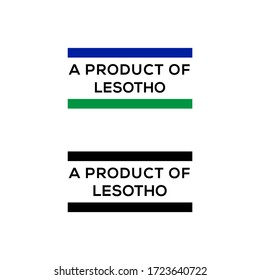 a product of Lesotho stamp or seal design vector download
