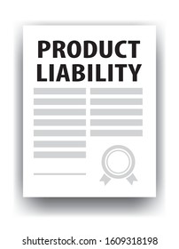 Product Liability Paper, Vector Illustration 