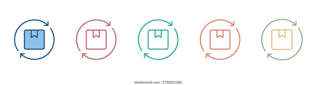 Conjunto de iconos de ciclo de vida de Producto Colección de estilo múltiple
