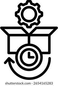 Product Lifecycle Icon Outline Vector Illustration