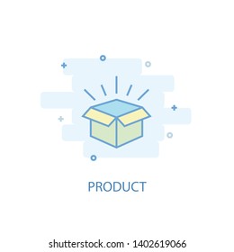 product line concept. Simple line icon, colored illustration. product symbol flat design. Can be used for UI/UX