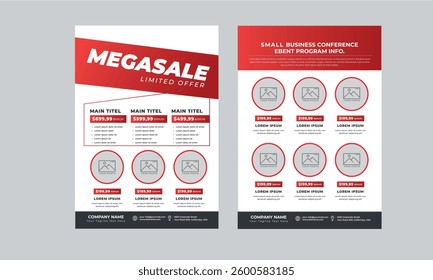 Product Line Sheet Template, Wholesale Template, Product Catalog Design Layout with 2 page