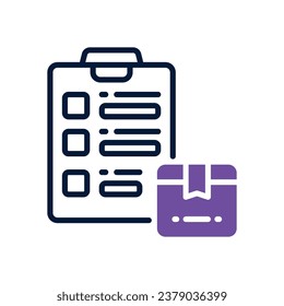 product list dual tone icon. vector icon for your website, mobile, presentation, and logo design.