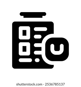 product list icon. vector glyph icon for your website, mobile, presentation, and logo design.