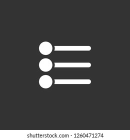 product list icon vector. product list sign on black background. product list icon for web and app