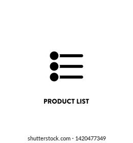 product list icon vector. product list sign on white background. product list icon for web and app