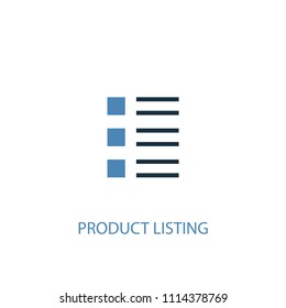 Product Listing concept 2 colored icon. Simple blue element illustration. Product Listing concept symbol design from ecommerce set. Can be used for web and mobile UI/UX