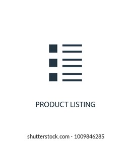 Product Listing icon. Logo element illustration. Product Listing symbol design from eCommerce collection. Simple Product Listing concept. Can be used in web and mobile.