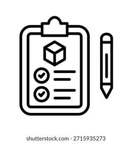 Product Listing Outline Icon Vector Illustration