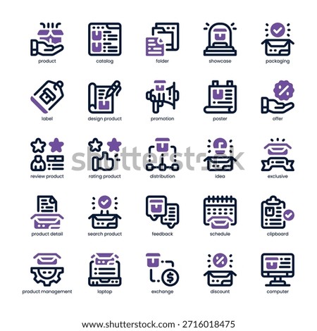 Product Listings Icon pack for your website, mobile, presentation, and logo design. Product Listings Icon dual tone design. Vector graphics illustration and editable stroke.
