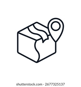 Iconos de ubicación del producto. Iconos simples del vector con el fondo. Diseño de estilo plano