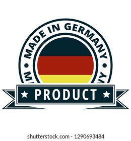 Product Made in Germany label illustration