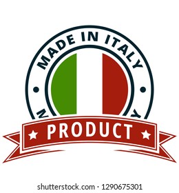 Product Made in Italy label illustration