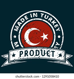 Product Made in Turkey label illustration