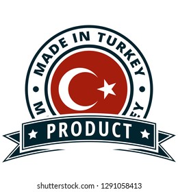 Product Made in Turkey label illustration