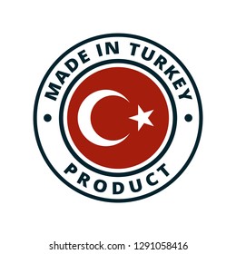 Product Made in Turkey label illustration