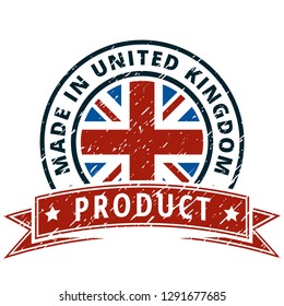 Product Made in United Kingdom label illustration