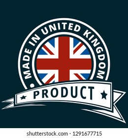 Product Made in United Kingdom label illustration