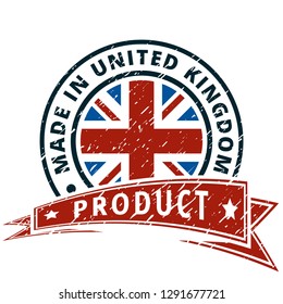 Product Made in United Kingdom label illustration svg
