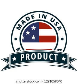 Product Made Usa Label Illustration Stock Vector (Royalty Free ...