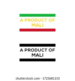 a product of Mali stamp or seal design vector download