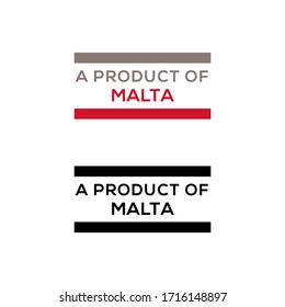 a product of Malta stamp or seal design vector download