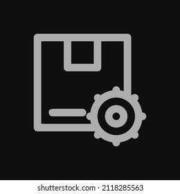 product management icon with black background