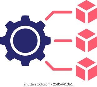 Product Management Icon Fill Vector Illustration