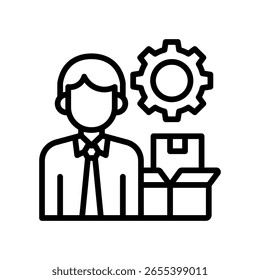 Produktmanagement-Symbolzeile - Vektorgrafik