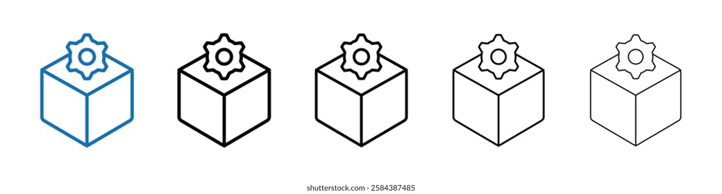 Product management icon Outline vector logo for web ui