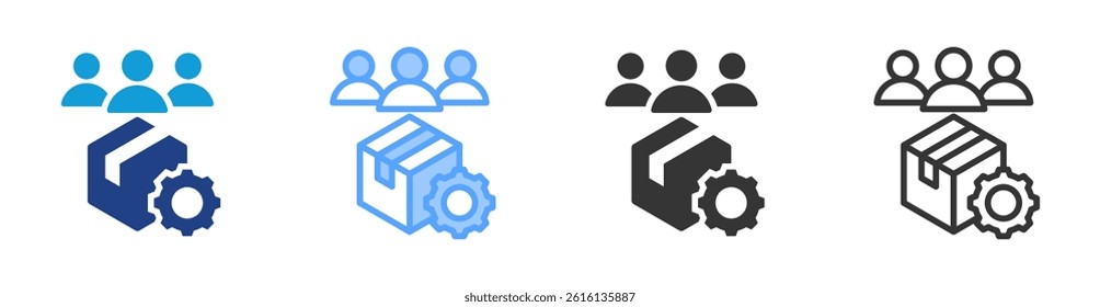 Product Management icon set multiple style collection