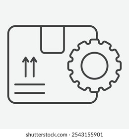 Conjunto de ícones de gerenciamento de produtos. ilustração de vetor.