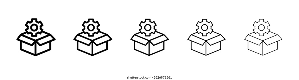 Product management icon Simple thin line flat symbol
