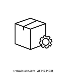Product management icon Vector flat thin line illustration