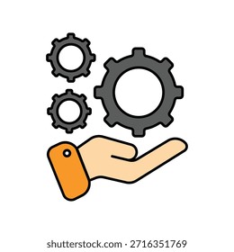 Icono de la GESTIÓN del Producto con el fondo blanco Vector Ilustración de stock
