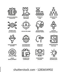 PRODUCT MANAGEMENT LINE ICON SET