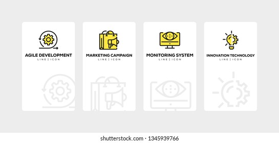 PRODUCT MANAGEMENT LINE ICON SET