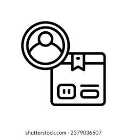 icono de línea de administración de productos. icono vector para tu sitio web, móvil, presentación y diseño de logotipo.