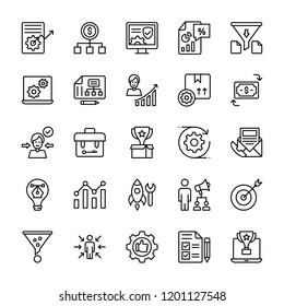 Product Management Line Vector Icons