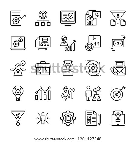Product Management Line Vector Icons